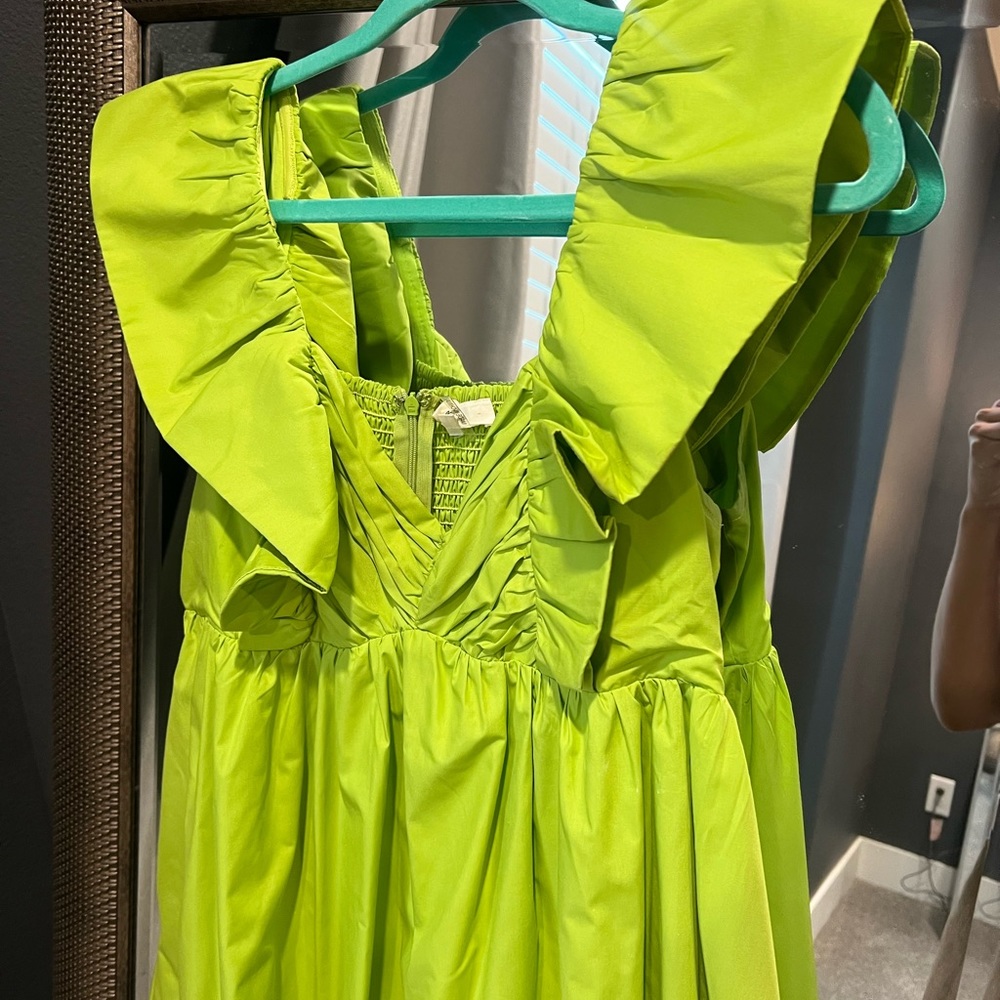 Green Ruffle Dress - Picture 6 of 6